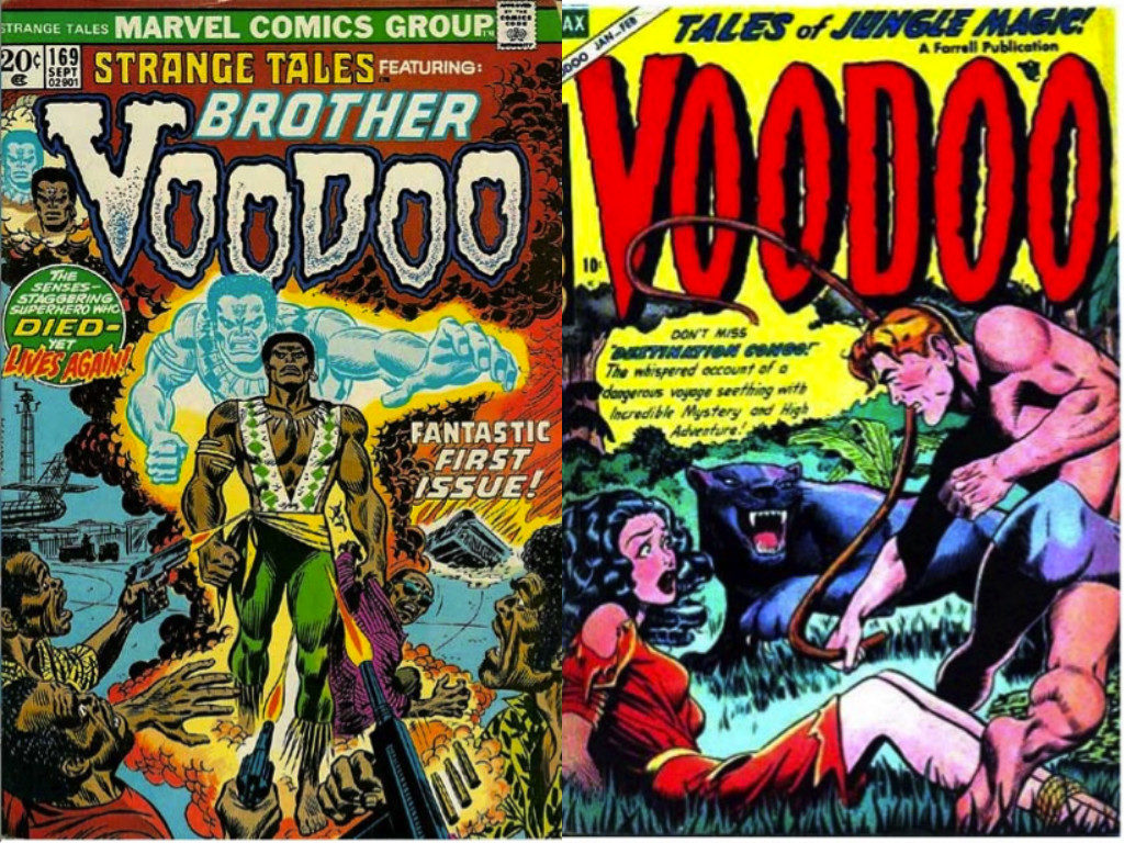 Voodoo Comics, 1973 (left) and 1952 (right).