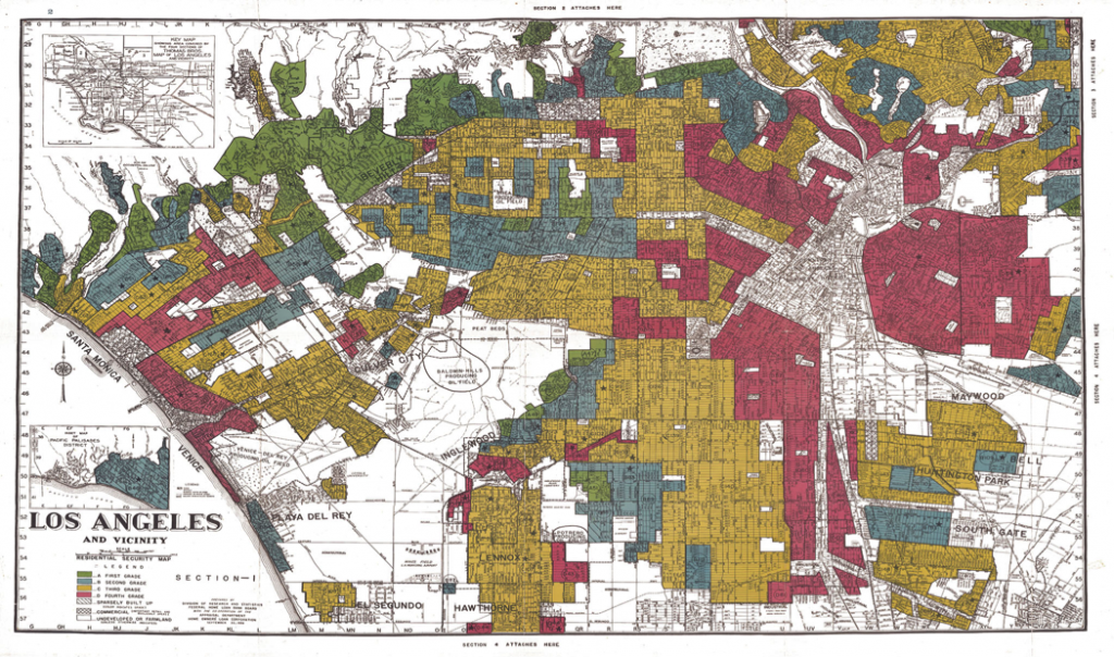 “HOLC Residential Security Map,” Los Angeles, 1939.